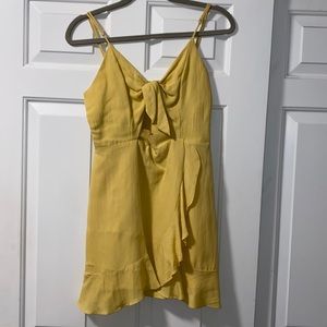Yellow mini dress
